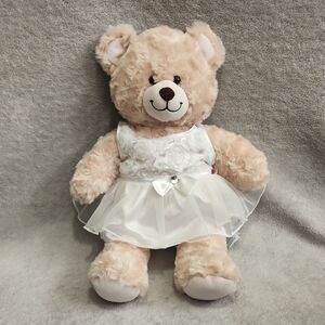 Build-A-Bear Cream and White Stuffed Animal